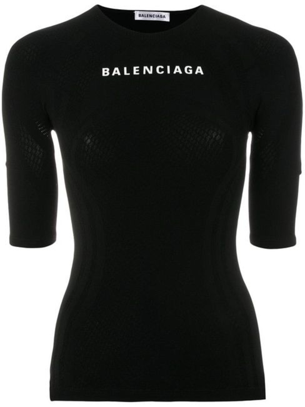 Balenciaga Black Knit Logo Tee
